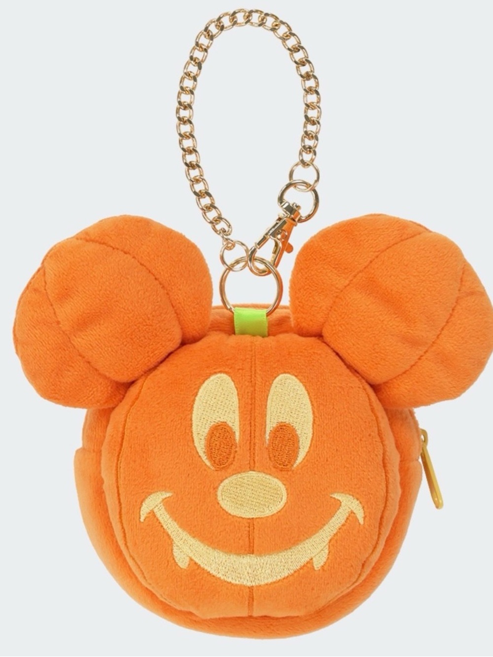 Disney Tokyo Japan Halloween Mickey Mouse Pumpkin Pouch Keychain Plush Case